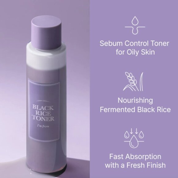 NEW I’m from black rice toner with lavender purple travel purse charm holder - Picture 3 of 10